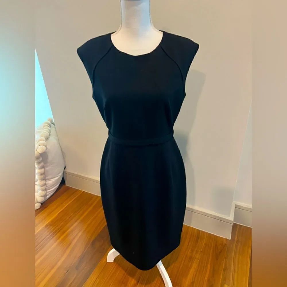 Elie Tahari, black sleeveless dress